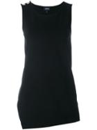 Armani Jeans - Longline Tank Top - Women - Polyamide/spandex/elastane/viscose - 46, Women's, Black, Polyamide/spandex/elastane/viscose