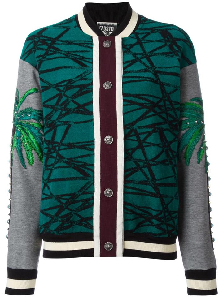 Fausto Puglisi Multi Print Bomber Jacket - Green