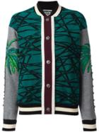 Fausto Puglisi Multi Print Bomber Jacket - Green