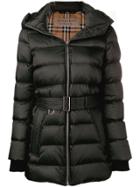 Burberry Belted Puffer Jacket - Black