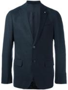 Lardini Two Piece Suit, Men's, Size: 46, Blue, Wool/spandex/elastane/polyester/cupro