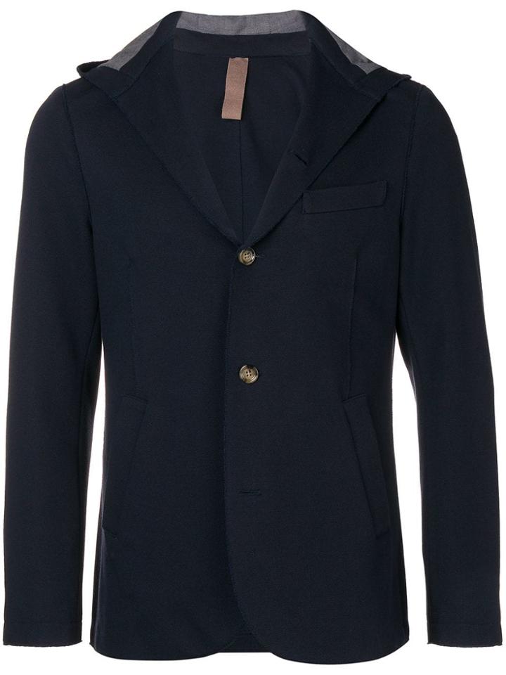 Eleventy Hooded Blazer Jacket - Blue