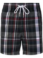 Moncler Gamme Bleu Checked Swim Shorts - Black