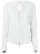 10sei0otto Fitted Zip Jacket, Women's, Size: Large, Nude/neutrals, Leather/cotton/spandex/elastane