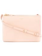 Céline Logo Print Shoulder Bag, Women's, Pink/purple, Calf Leather