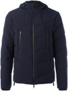 Armani Jeans Hooded Zipped Jacket, Men's, Size: 54, Blue, Polyamide/spandex/elastane/feather Down