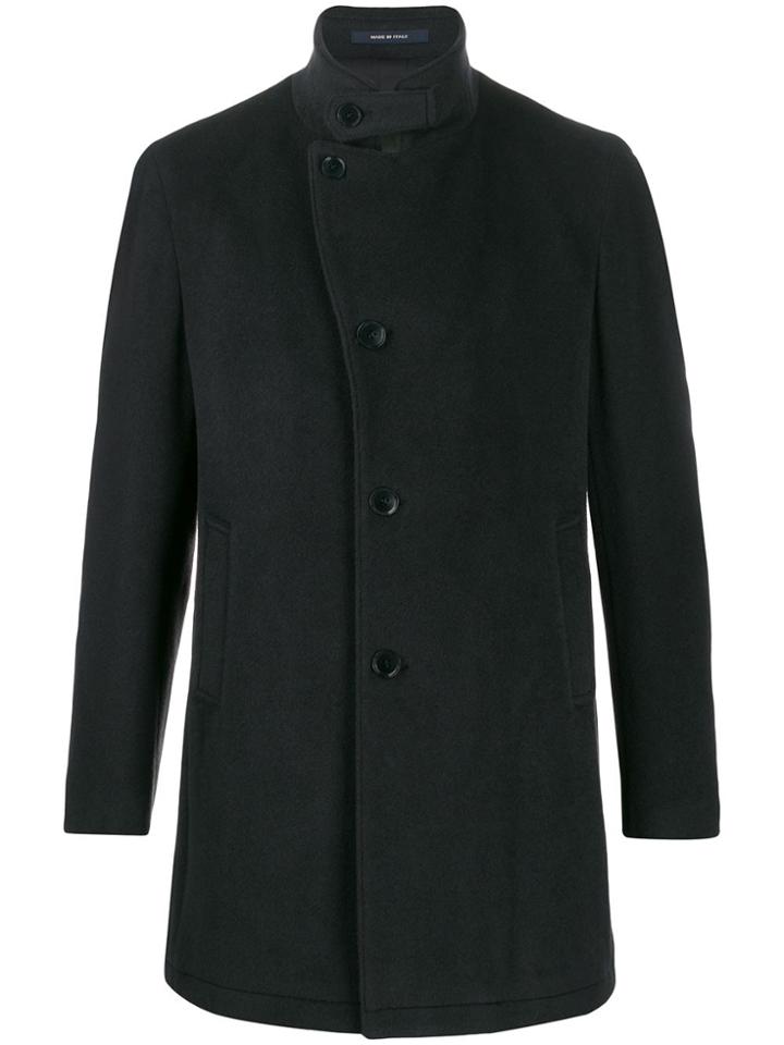 Tagliatore Abric Single Breasted Coat - Blue