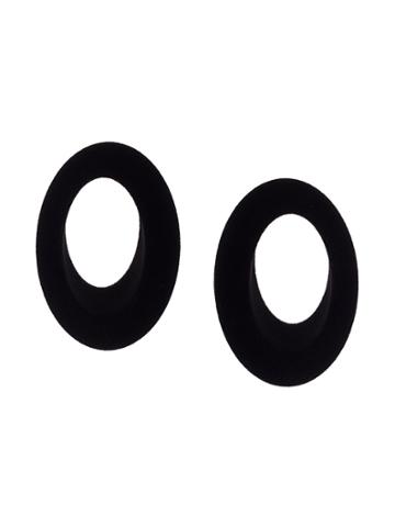 Ribeyron Oval Earrings - Black
