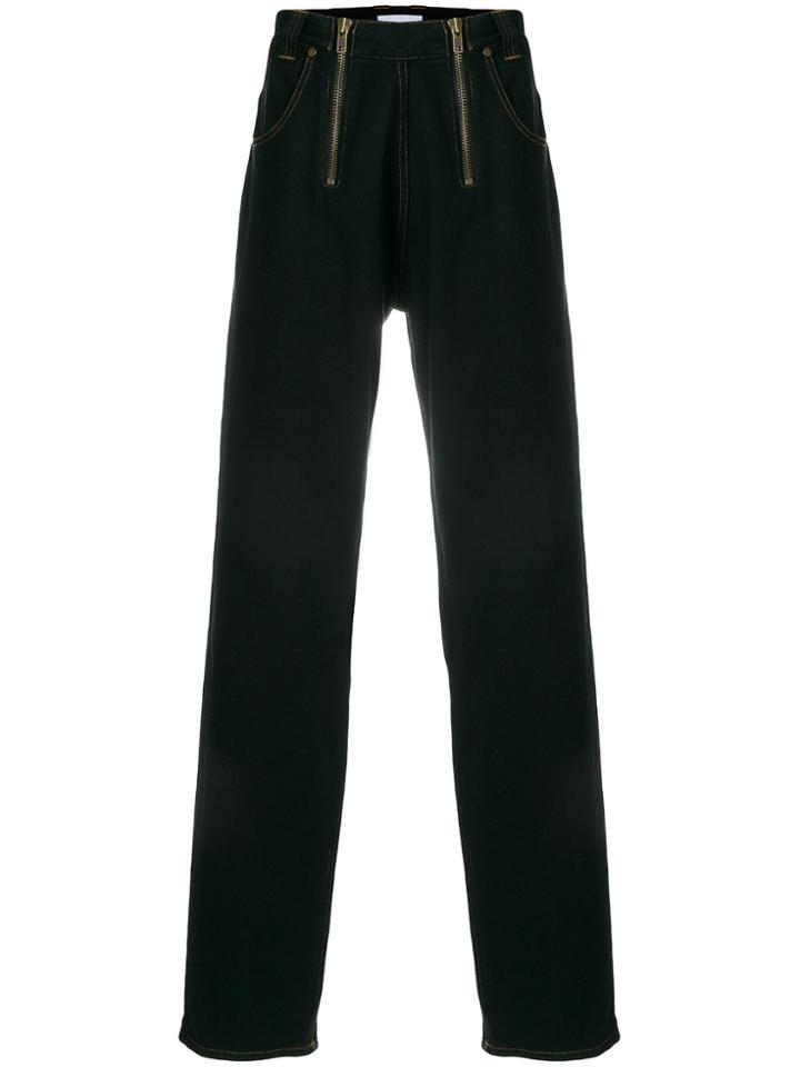 Gmbh Double Front Zip Jeans - Black