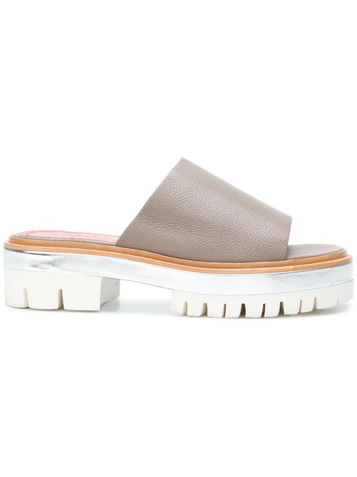 Santoni Chunky Sole Slides - Grey