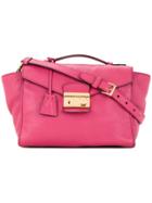 Prada Vintage Logo 2-way Hand Bag - Pink & Purple