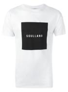 Soulland Logo Print T-shirt, Men's, Size: Small, White, Cotton