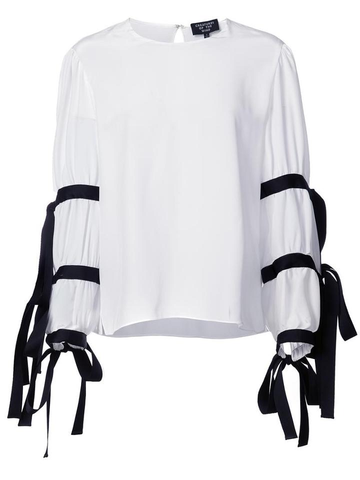 Creatures Of The Wind Tav Blouse, Women's, Size: 4, White, Silk Crepe