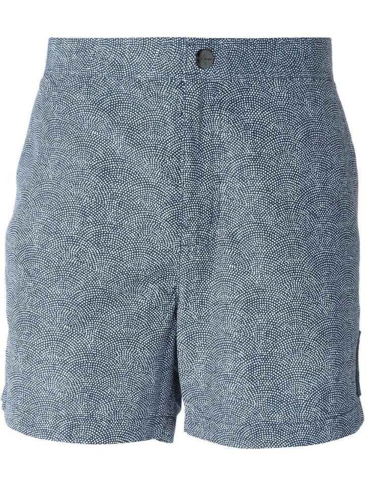 Michael Kors Collection Printed Swim Shorts - Blue