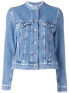 Acne Studios Frayed Collar Denim Jacket, Women's, Size: 36, Blue, Cotton