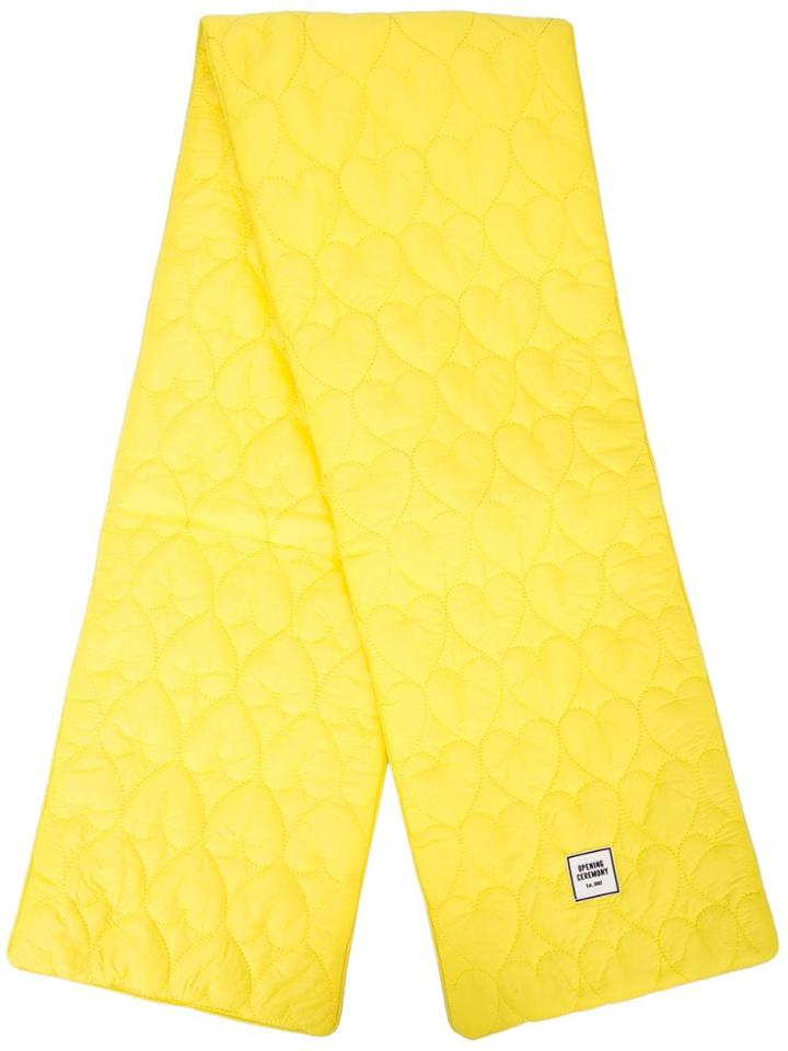Opening Ceremony Logo Patch Quilted Scarf - Yellow