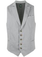 Eleventy Classic Waistcoat, Men's, Size: Xl, Grey, Cotton/elastodiene