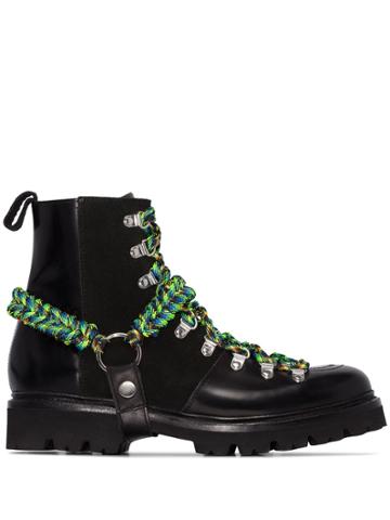 House Of Holland Nanette Rainbow Lace Ankle Boots - Black