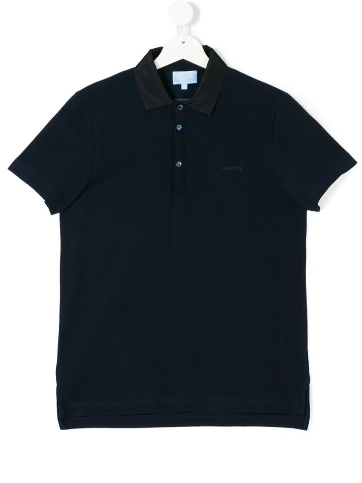Lanvin Petite Teen Logo Polo Shirt - Blue