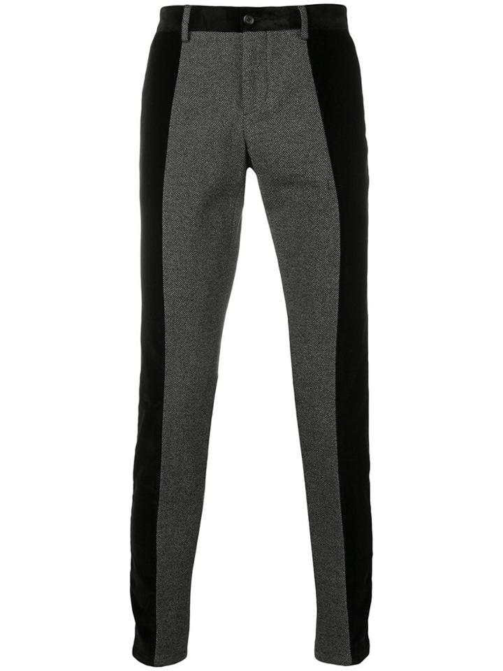 Dolce & Gabbana Contrasting Side Panel Trousers - Grey