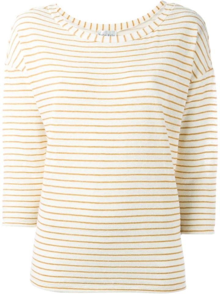 Forte Forte Striped Sweater, Women's, Size: 0, Nude/neutrals, Silk/cotton