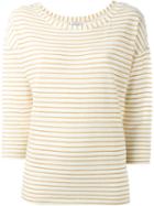 Forte Forte Striped Sweater, Women's, Size: 0, Nude/neutrals, Silk/cotton