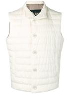 Herno Padded Button Vest - White