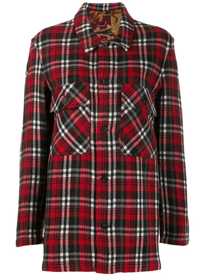 Pierre-louis Mascia Checked Flannel Shirt - Red