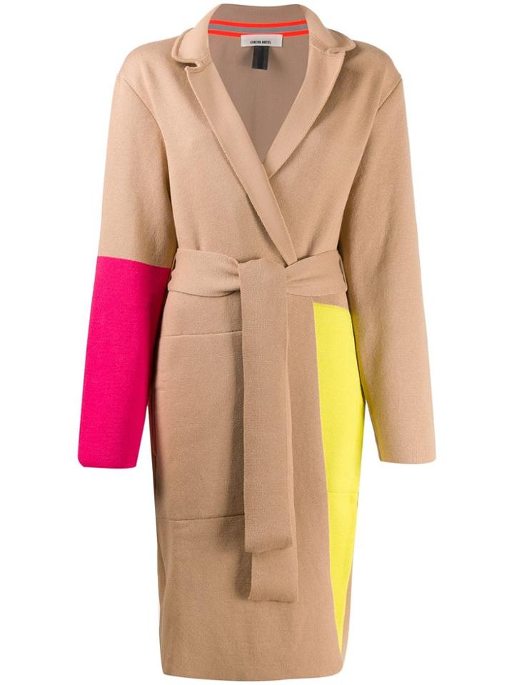 Circus Hotel Colour Block Coat - Neutrals