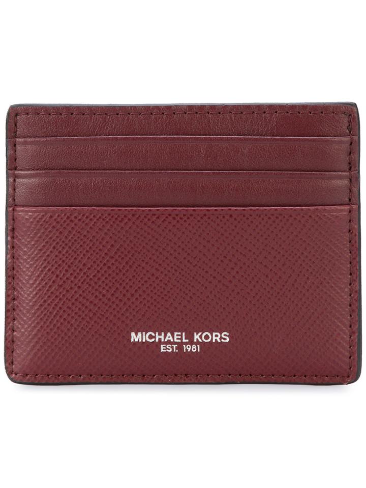 Michael Kors Logo Stamp Cardholder - Red