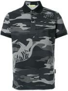Versace Jeans Camouflage Print Polo Shirt - Blue