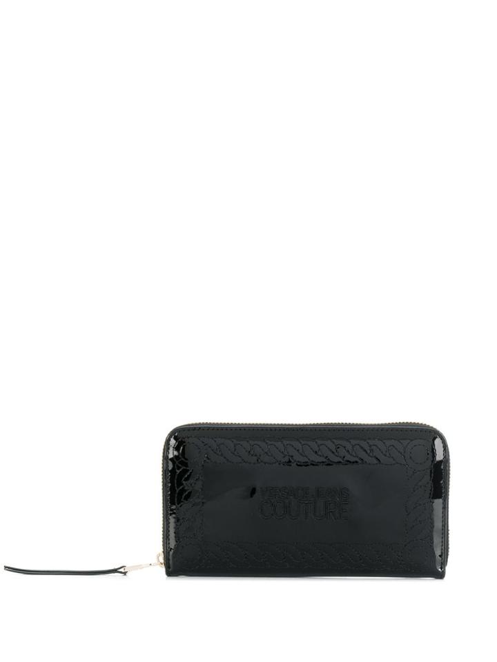 Versace Jeans Couture Vinile Embroidered Purse - Black