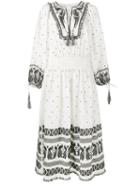 Zimmermann - Embroidered Long Sleeve Dress - Women - Linen/flax/polyester - 0, White, Linen/flax/polyester