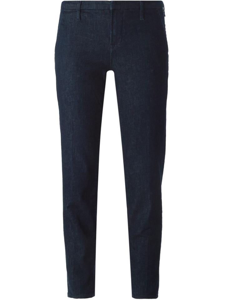 J Brand Straight Leg Cropped Jeans - Blue