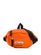 Heron Preston Logo Print Belt Bag - Orange