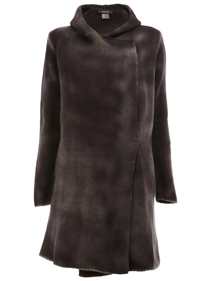 Avant Toi Hooded Cardi-coat, Women's, Size: Small, Grey, Cashmere/merino