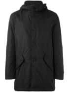 Aspesi Hooded Coat, Men's, Size: Large, Black, Polyamide/polyester/wool