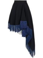 Calvin Klein 205w39nyc Asymmetric Fringe Skirt - Blue