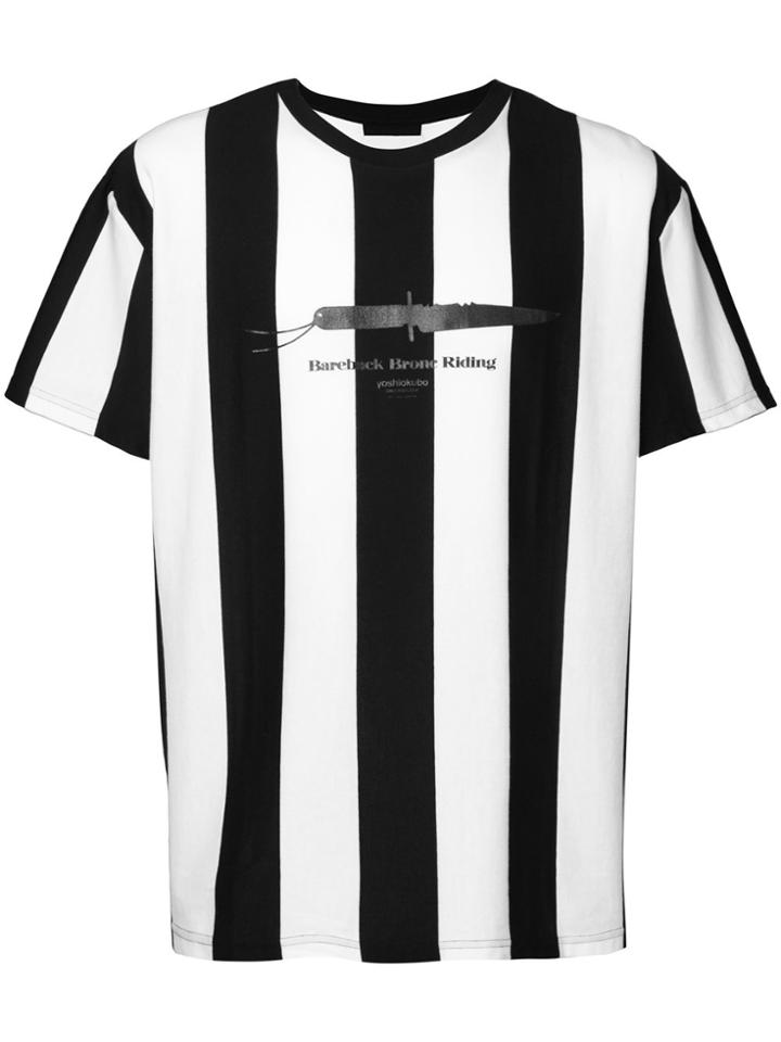 Yoshiokubo Printed Football T-shirt - Black