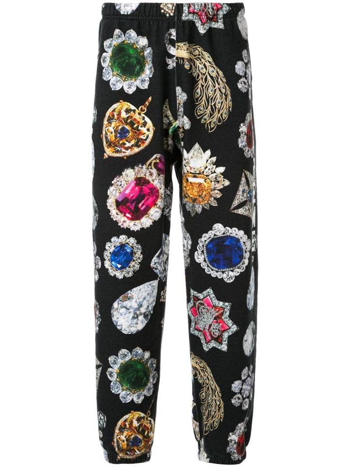 Supreme Jewel Jogging Style Trousers - Black