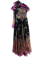 Etro Multicolour Pattern Evening Dress - Black