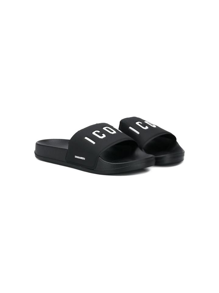 Dsquared2 Kids 'icon' Slides - Black