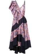 Loewe Asymmetric Dress - Pink & Purple