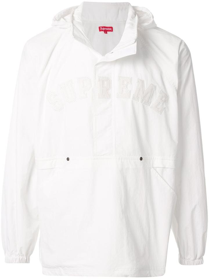 Supreme Logo Pullover Jacket - White