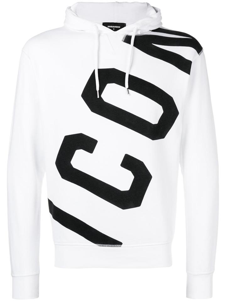 Dsquared2 Icon Logo Hoodie - White