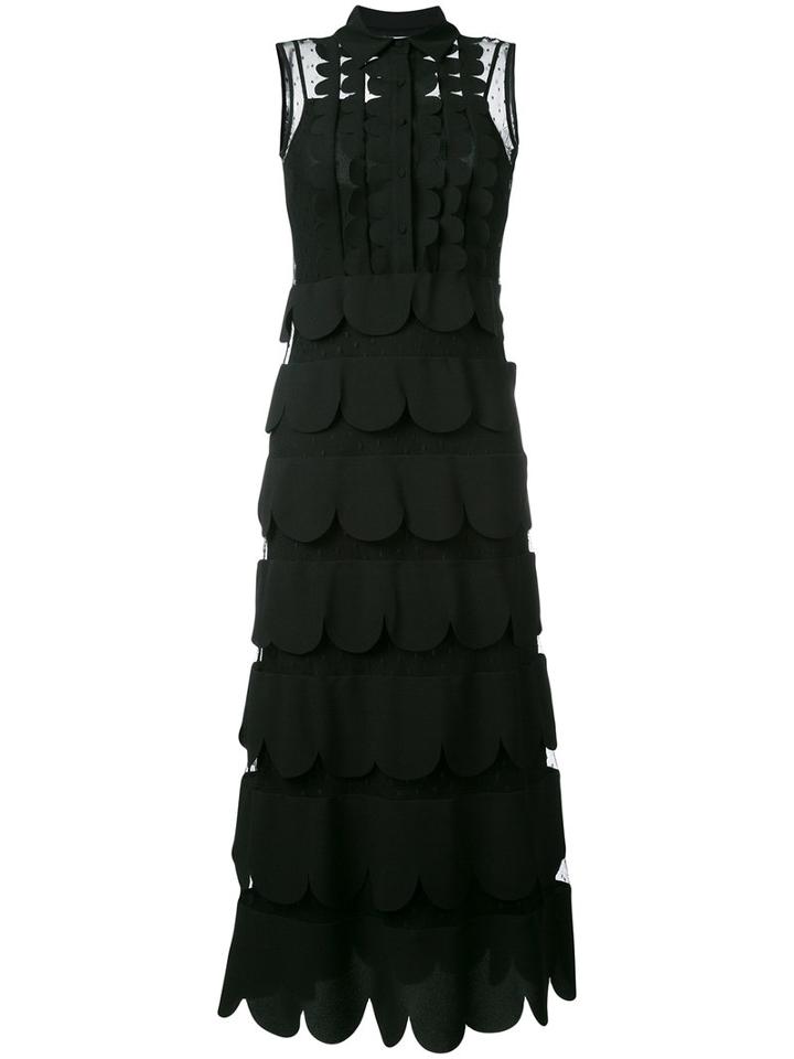 Red Valentino Sleeveless Long Dress, Women's, Size: 42, Black, Polyamide
