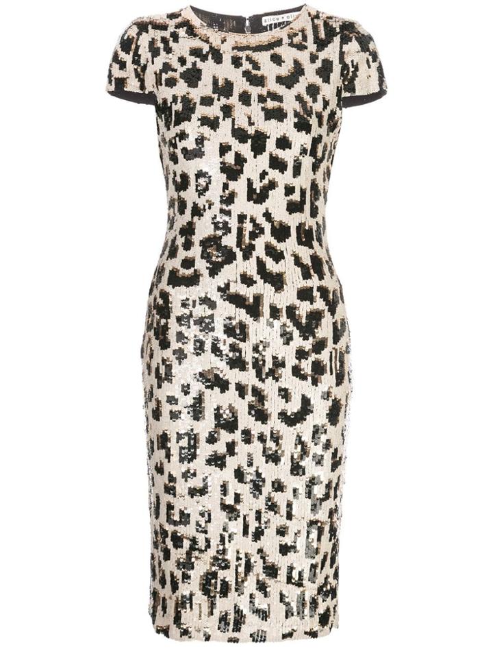 Alice+olivia Leopard Sequin Dress - Multicolour