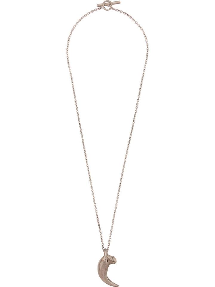 Parts Of Four Horn Pendant Necklace - Silver