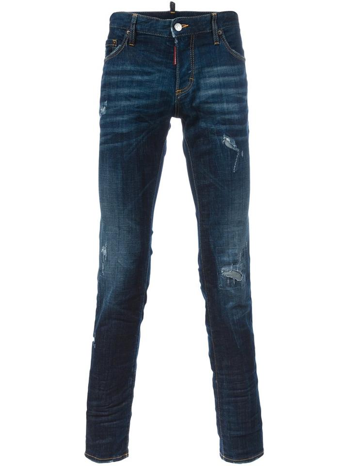 Dsquared2 'slim' Jeans, Men's, Size: 46, Blue, Cotton/spandex/elastane/polyester
