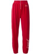 Juicy Couture Customisable Velour Track Trousers - Red